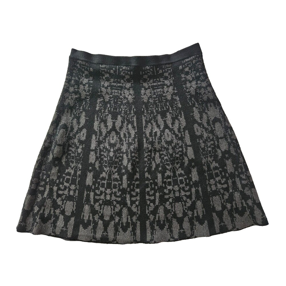Spense Pull On A Line Knit Black Heathered Gray Skirt Women's Size Small